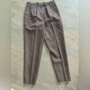 Vintage 90s Travis Ayers Petite Brown Women’s High Waisted Trousers size 6p